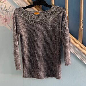 Ruby Rd. Textured Gray Sweater